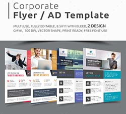 2套时尚大气的商业广告传单模板：Corporate Flyer AD Template